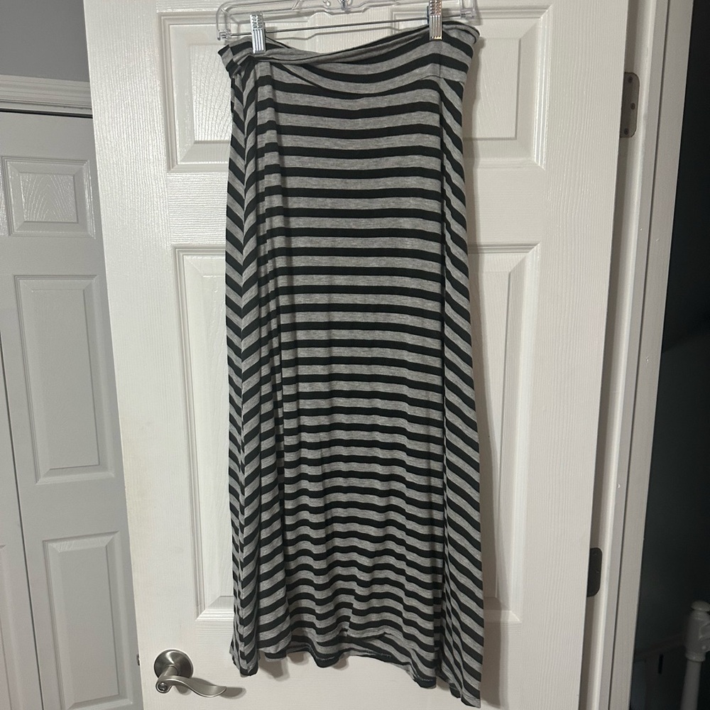 BCX Striped Maxi Skirt